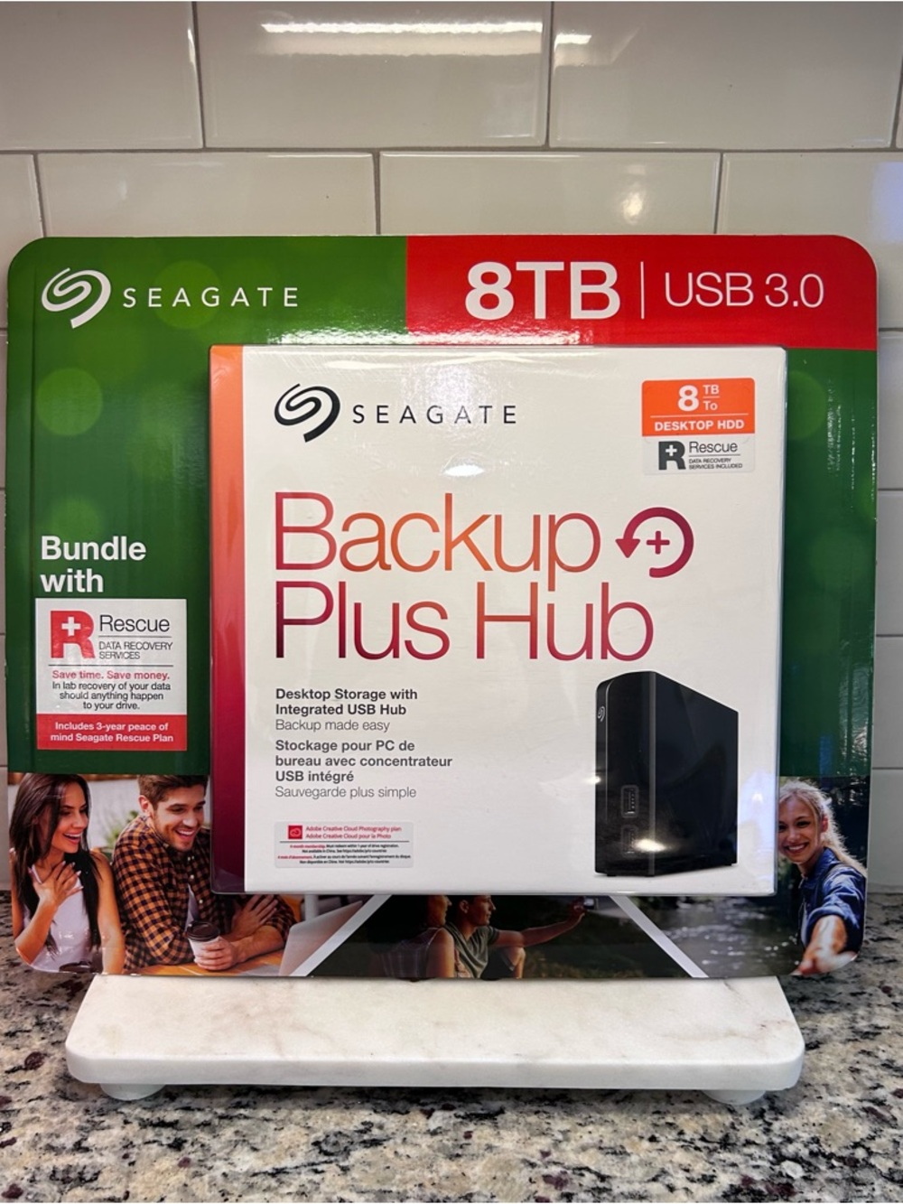 Seagate Backup Plus Hub 8TB USB 3.0 External Desktop Drive -  NEW SEALED BOX!